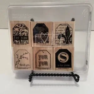 Stampin' Up! | Office | Stampin Up Retired 6pc Wood Mounted Stamp Set ...